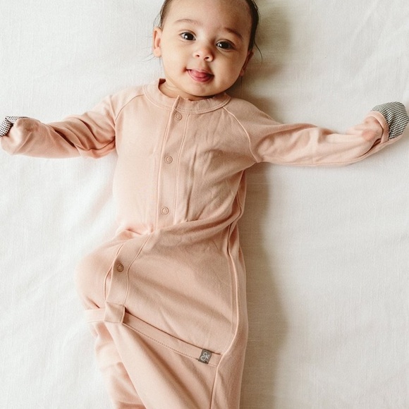 Goumi Jamms Organic Cotton Sleep Sack Pink Rose 0-3 months NWT - Picture 3 of 8